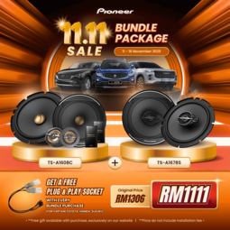 Pioneer 11.11 Campaign Promotion (TS-A1608C + TS-A1678S + FREE TOY | HON | SUZ PNP Car Speaker Cable)